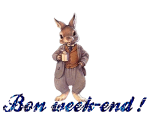 Gif animé bon week-end lapin